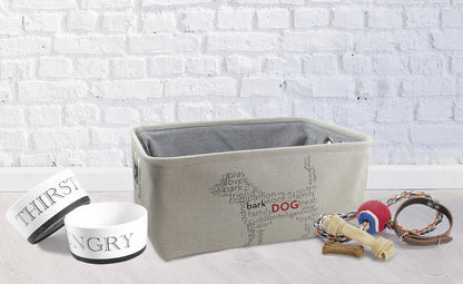 Pet Toy Box, Storage Bin with Handles, Pet Bins Storage Organizer for Dog, Cats and Other Pets