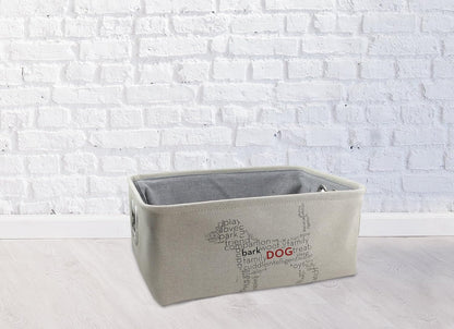 Pet Toy Box, Storage Bin with Handles, Pet Bins Storage Organizer for Dog, Cats and Other Pets